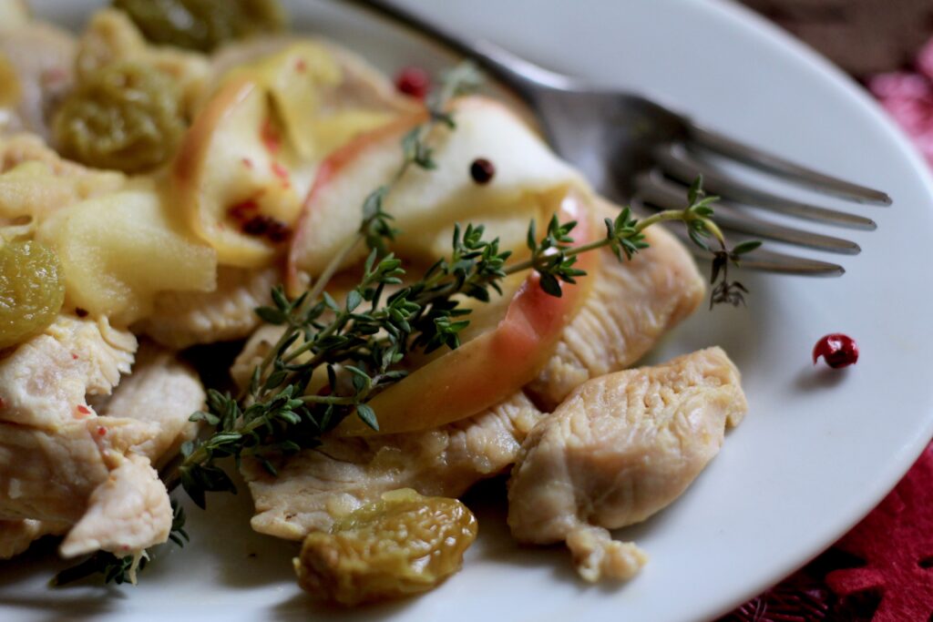 Turkey Breast in Apple Brandy Sauce