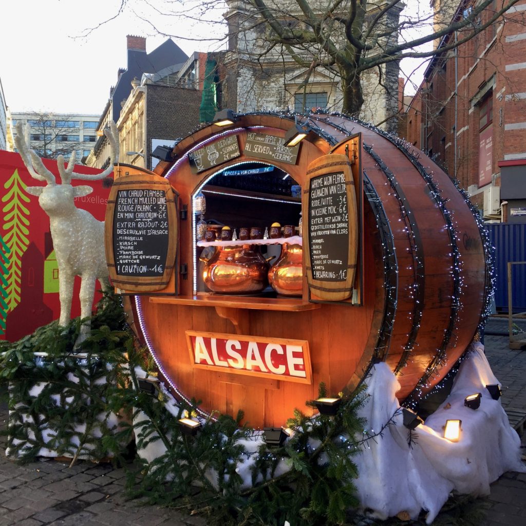 Brussels Christmas Market Alsace Barrel Booth