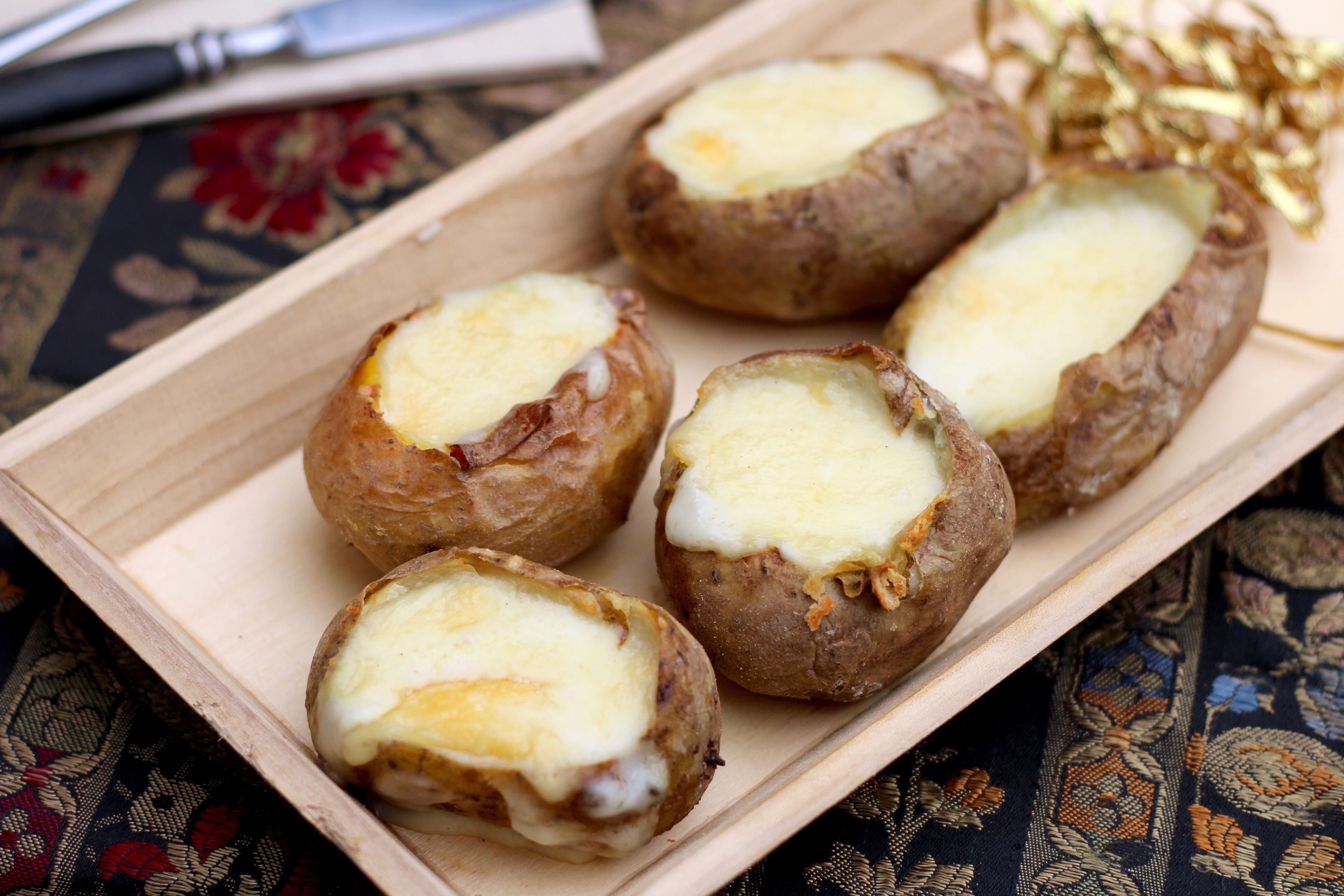 Fondue Stuffed Baked Potatoes