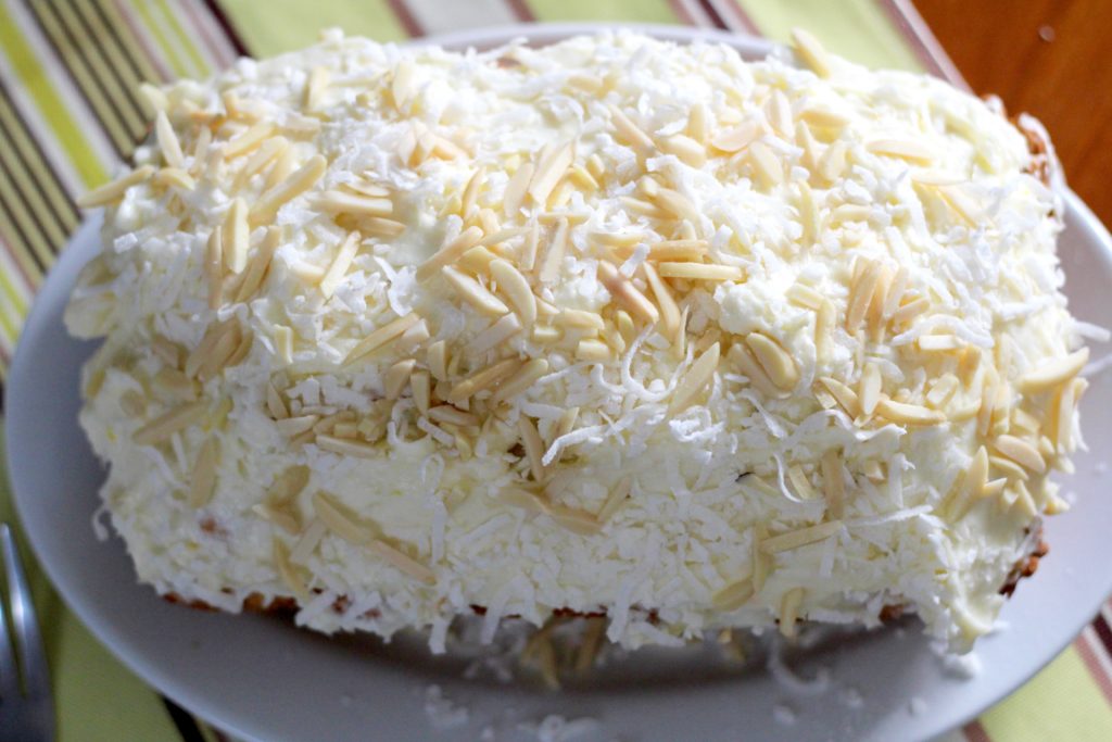 Low-Sugar Coconut Almond Cake