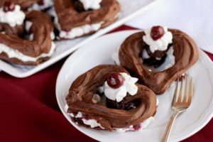Black Forest Heart Eclairs