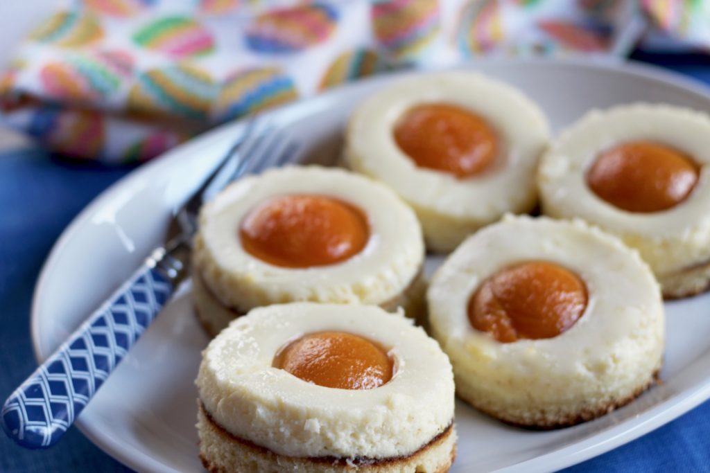 Apricot "Fried Eggs" Mini-Cheesecakes