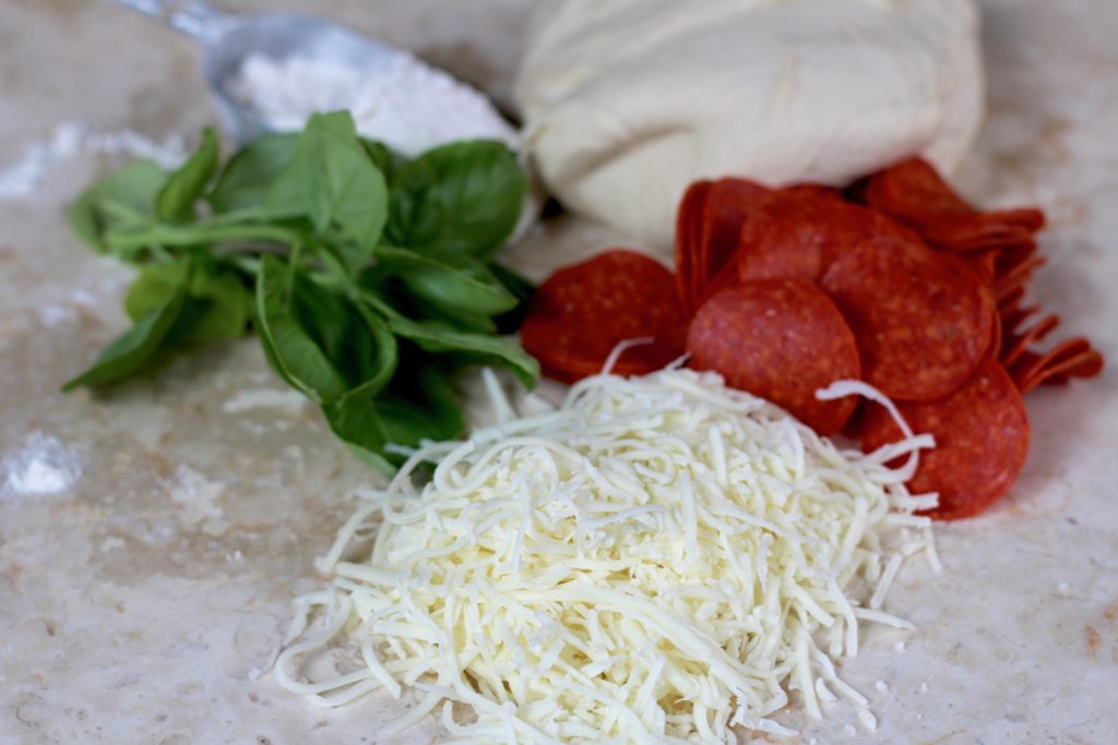 Pepperoni Basil Pizza Torte Ingredients