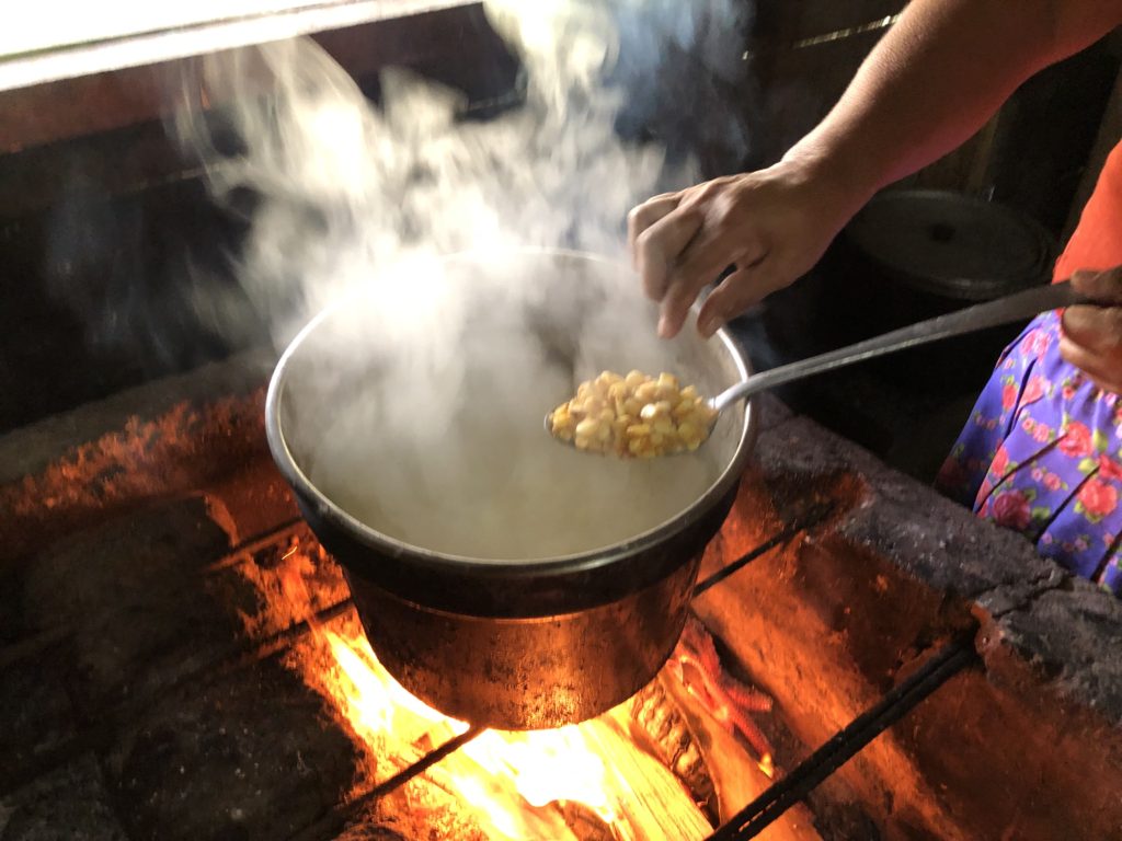making tortillas in Belize