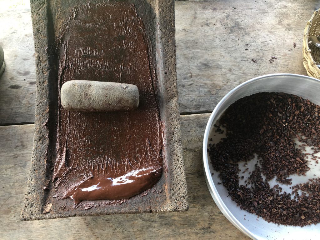 making mayan cacao drink belize
