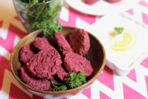 Nutty Baked Beet Falafel