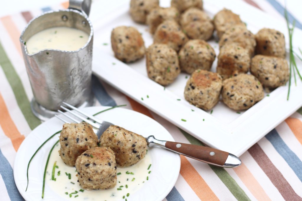 Everything Knödel with Chive Crean Sauce