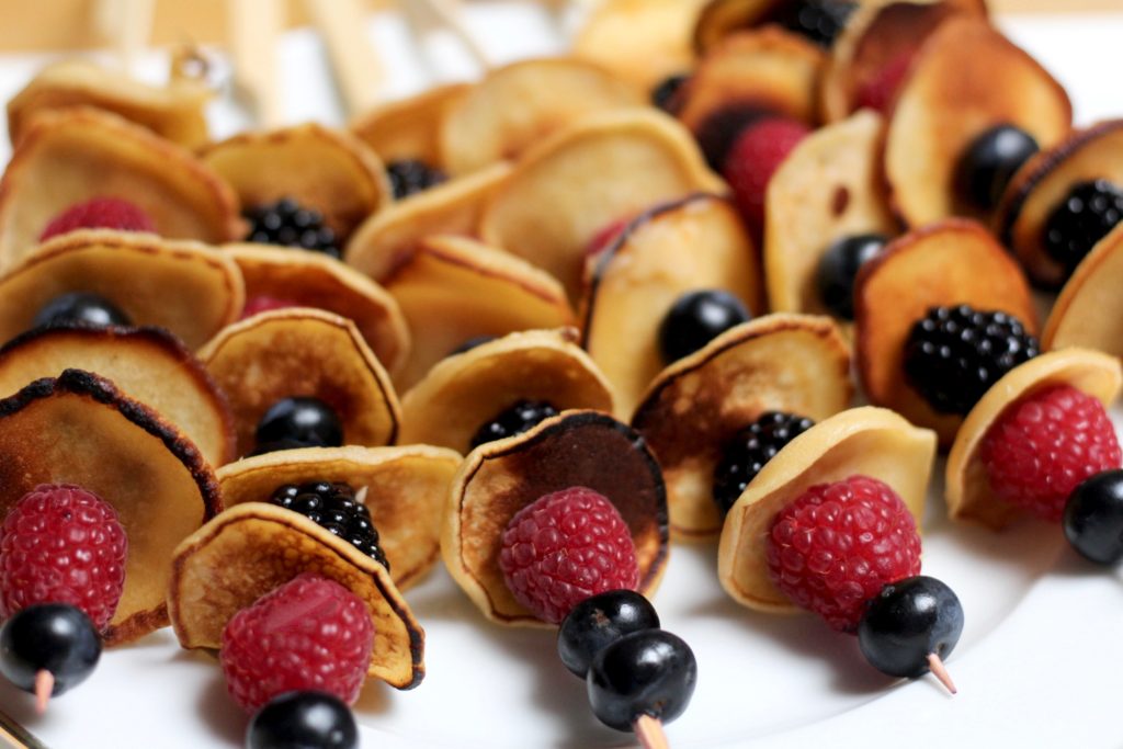 Mini Pancake Berry Skewers