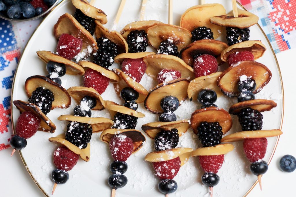 Mini Pancake Berry Skewers