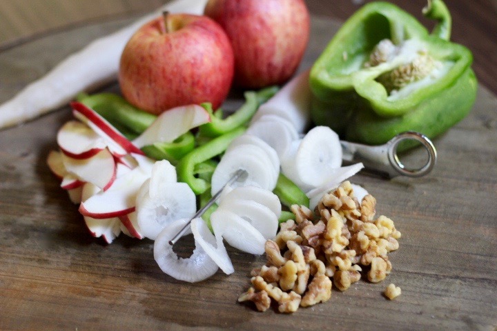 Apple Daikon Radish Salad ingredients