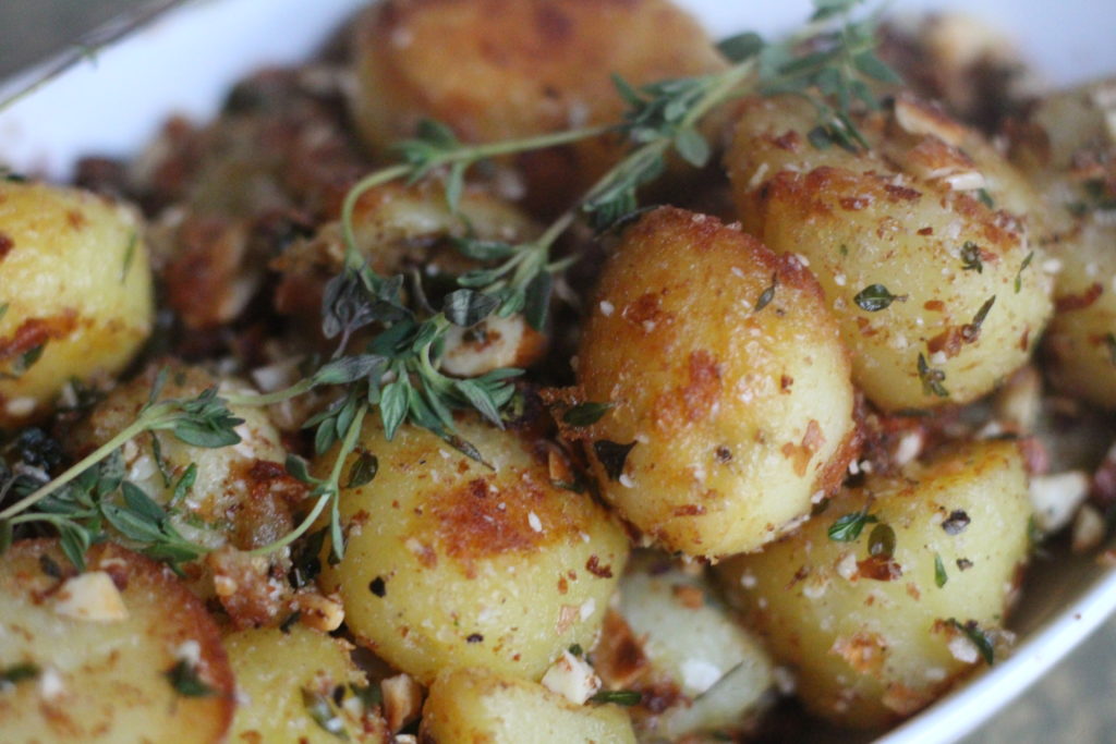 Almond Thyme Roast Potatoes