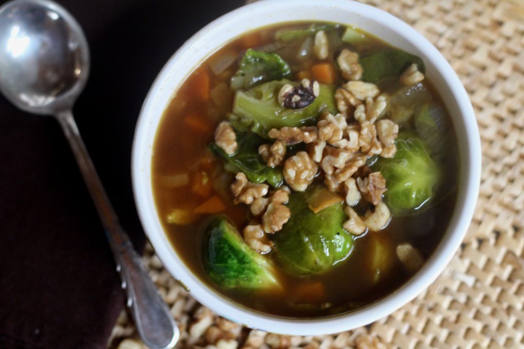 Brussels Sprouts Walnut Soup