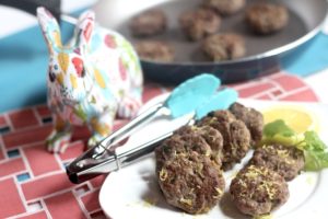 Lemon Mint Lamb Fritters