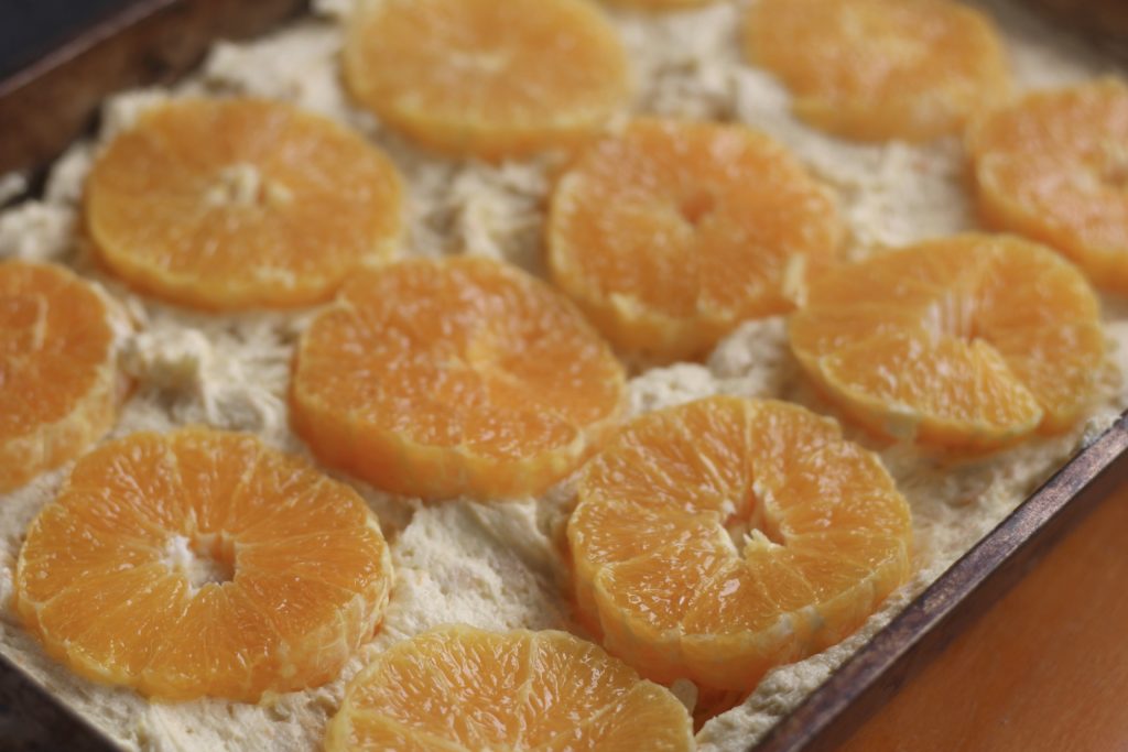 Orange Marzipan Streusel Cake
