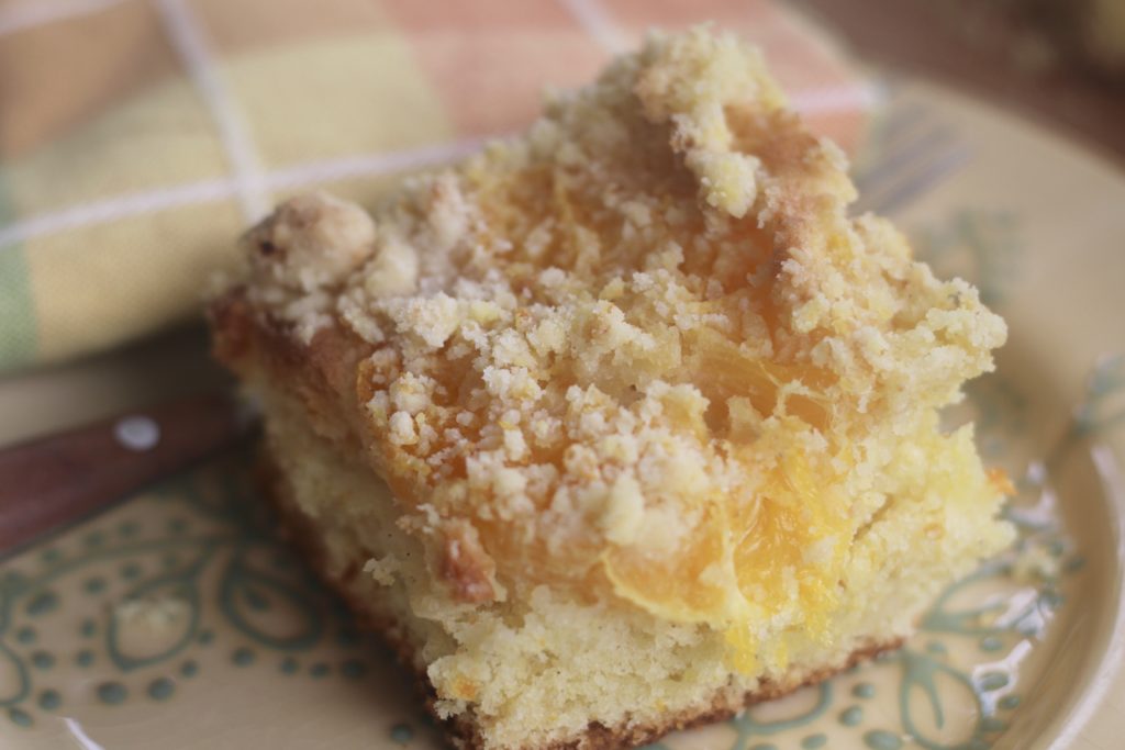 Orange Marzipan Streusel Cake