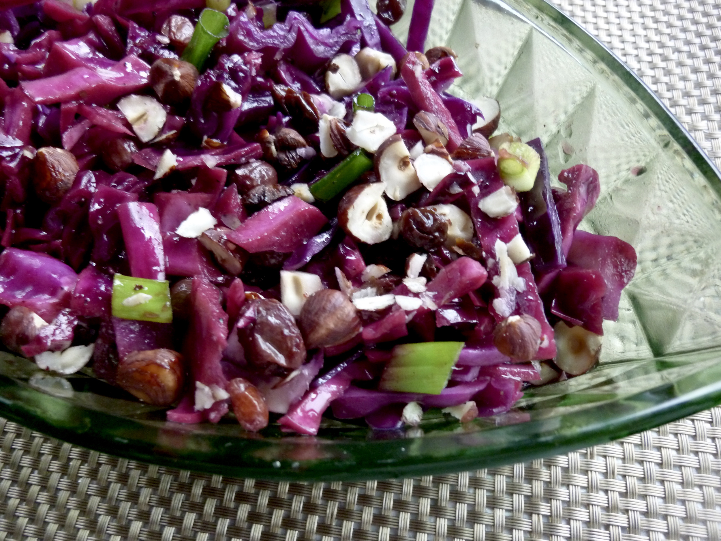 Red Cabbage Hazelnut Salad