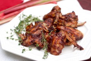 Baked Rhubarb Thyme Wings