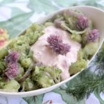Green Potato Salad with Radish Mayo