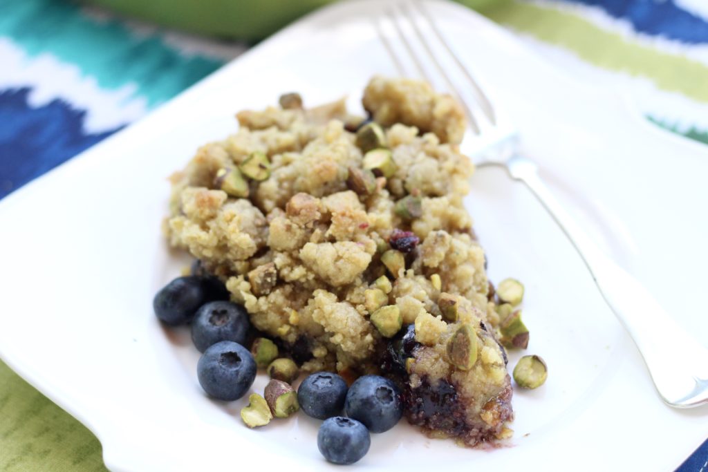 Blueberry Pistachio Streusel Tart
