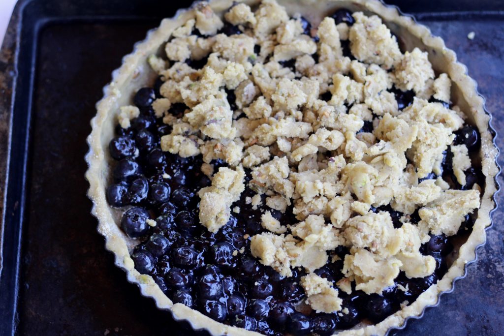 Blueberry Pistachio Streusel Tart