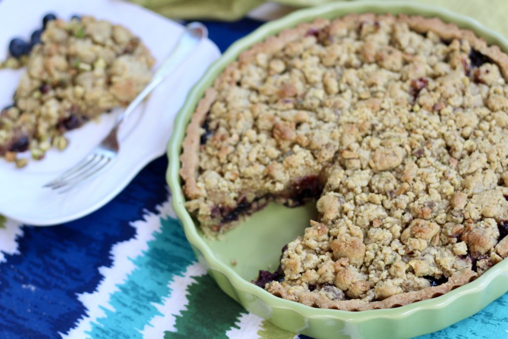 Blueberry Pistachio Streusel Tart