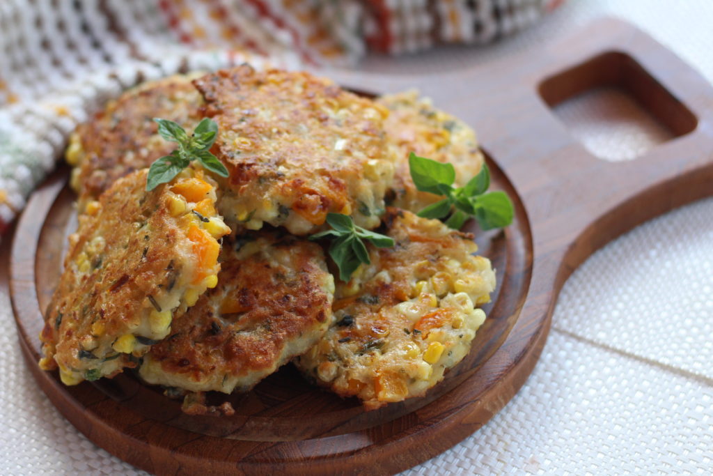 Herb Sauerkraut Corn Cakes