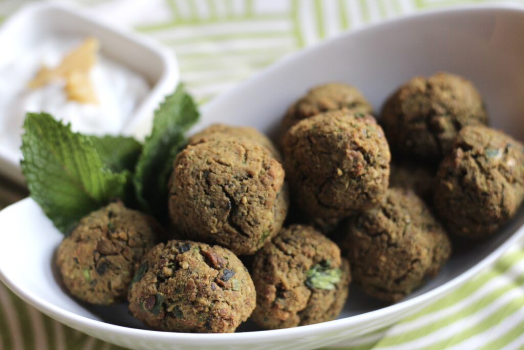 Baked Pistachio Falafel