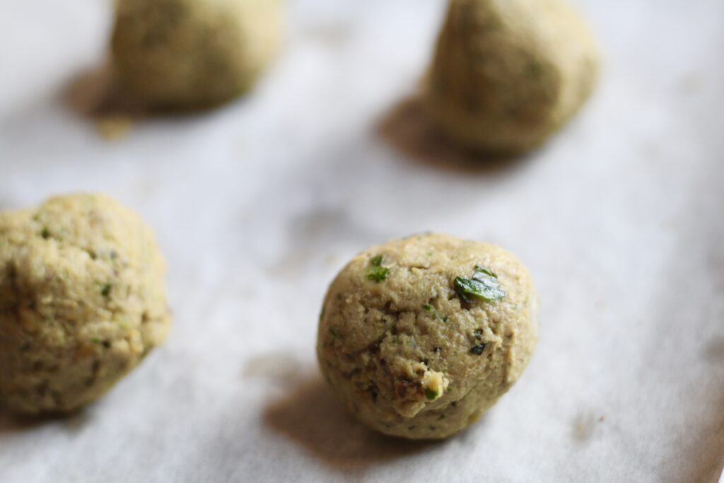 Baked Pistachio Falafel