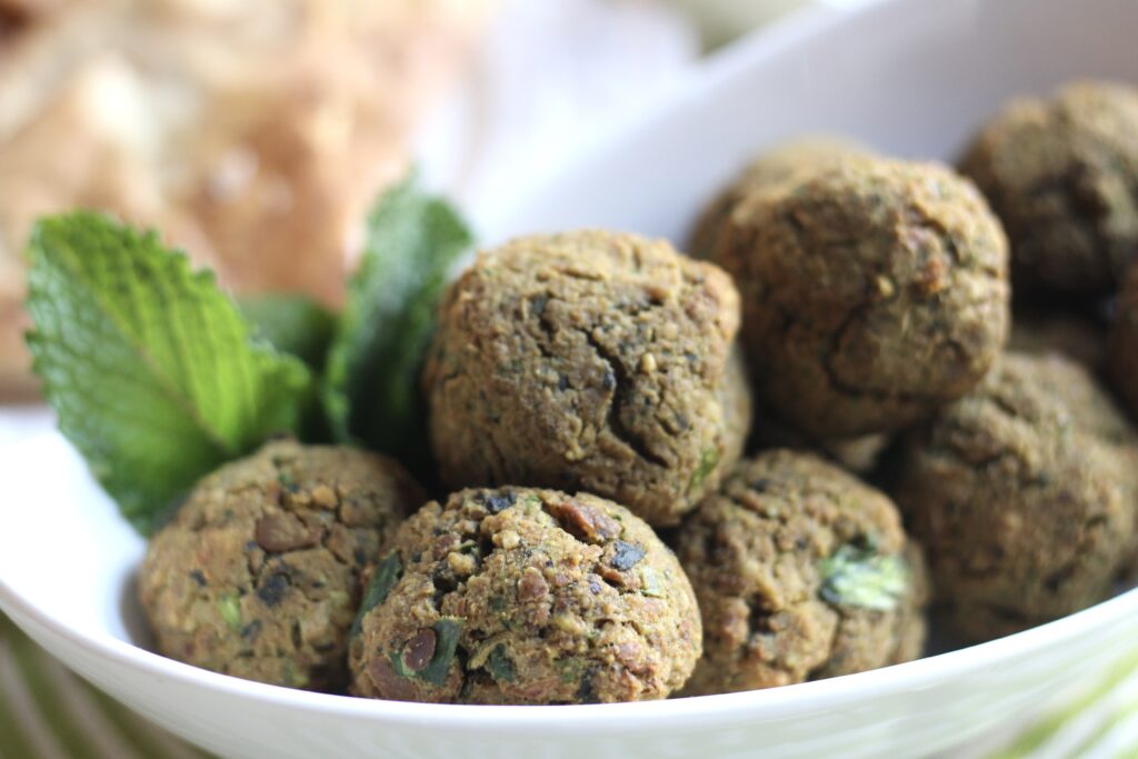 Baked Pistachio Falafel