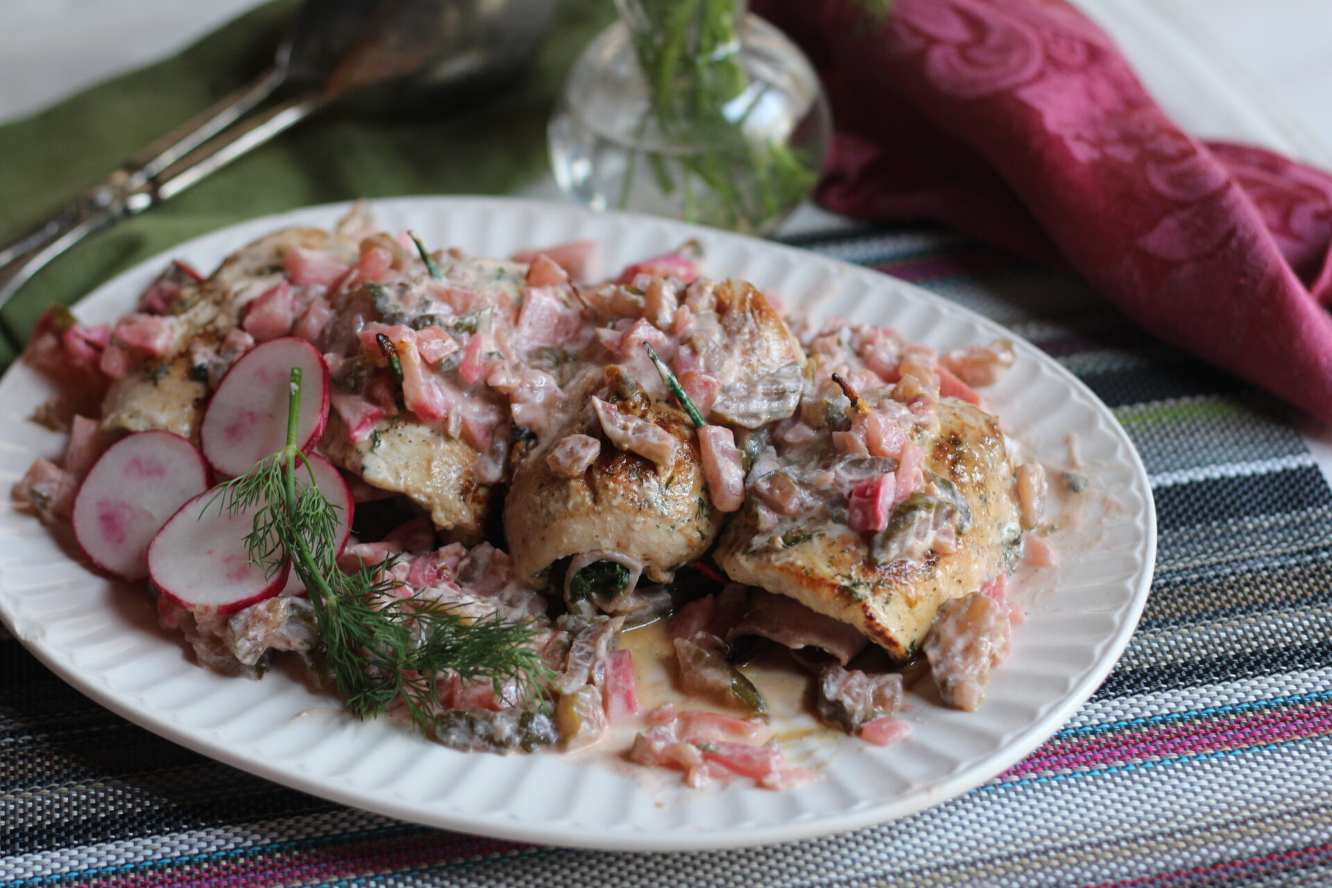 Pickle Radish Chicken Roulade – Diary of a Mad Hausfrau