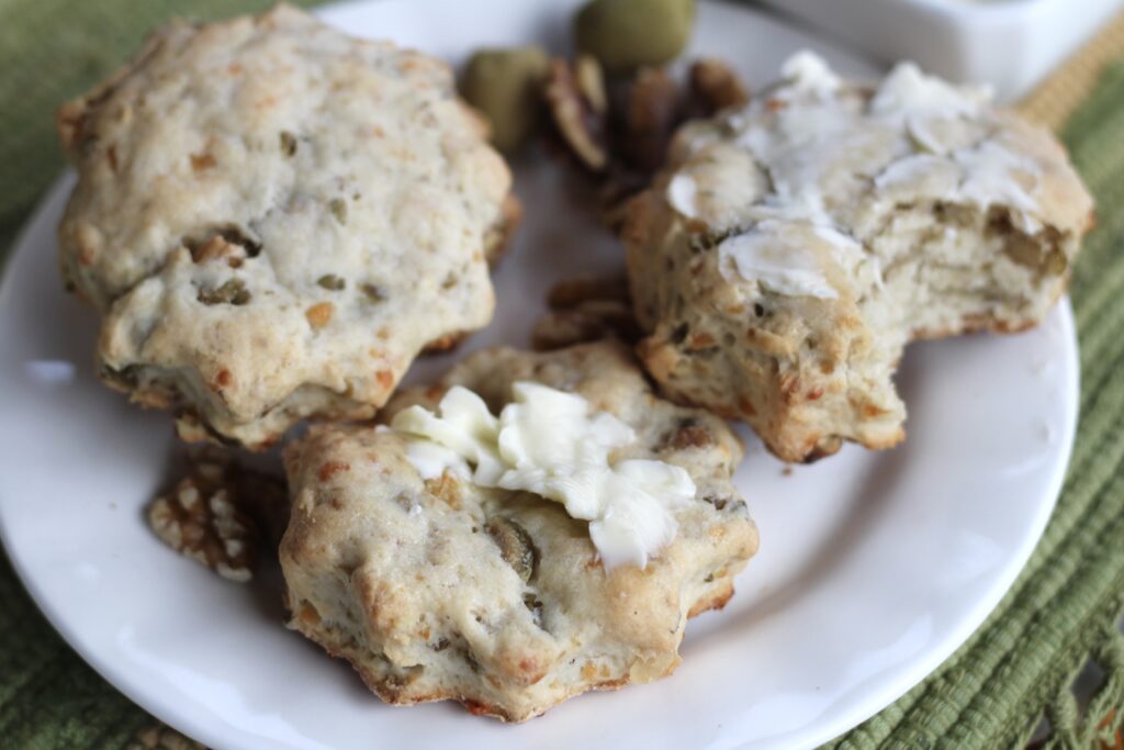 Olive Gruyere Walnut Scones