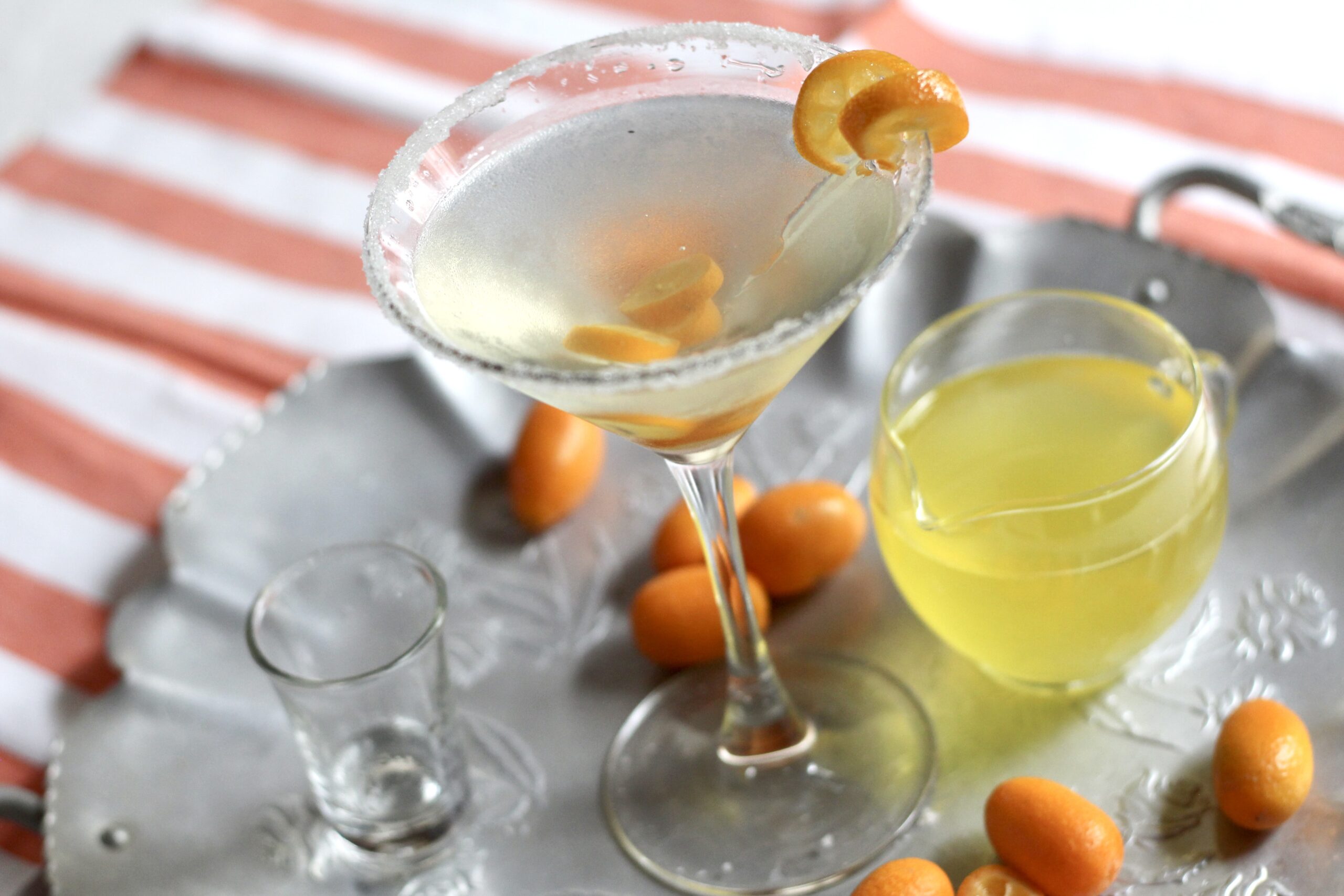 Tangy Kumquat Vodka Martinis