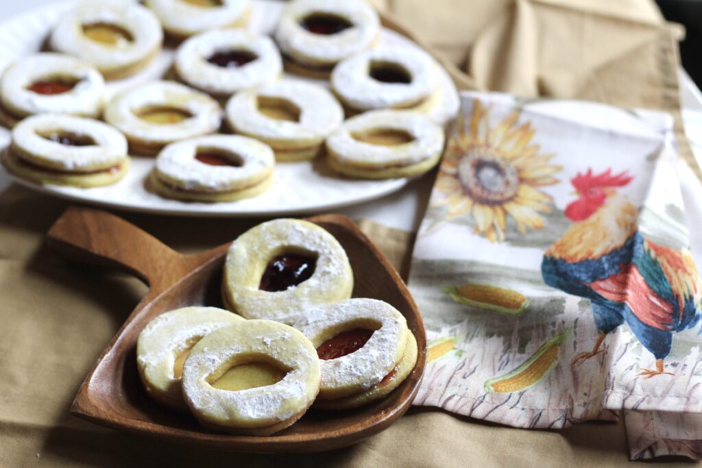 Lemon Sugar Linzer Cookies