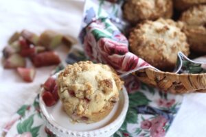 Rhubarb Marzipan Streusel Muffin