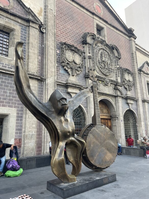 Ape banjo sculpture-Mexico City