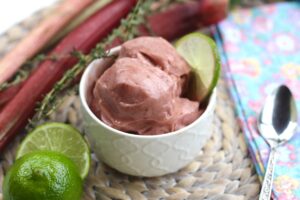 Lime Thyme Rhubarb Sorbet