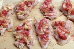 Chicken breast plum slices