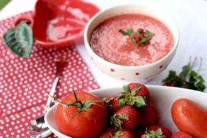 Chilled Strawberry Tomato Soup