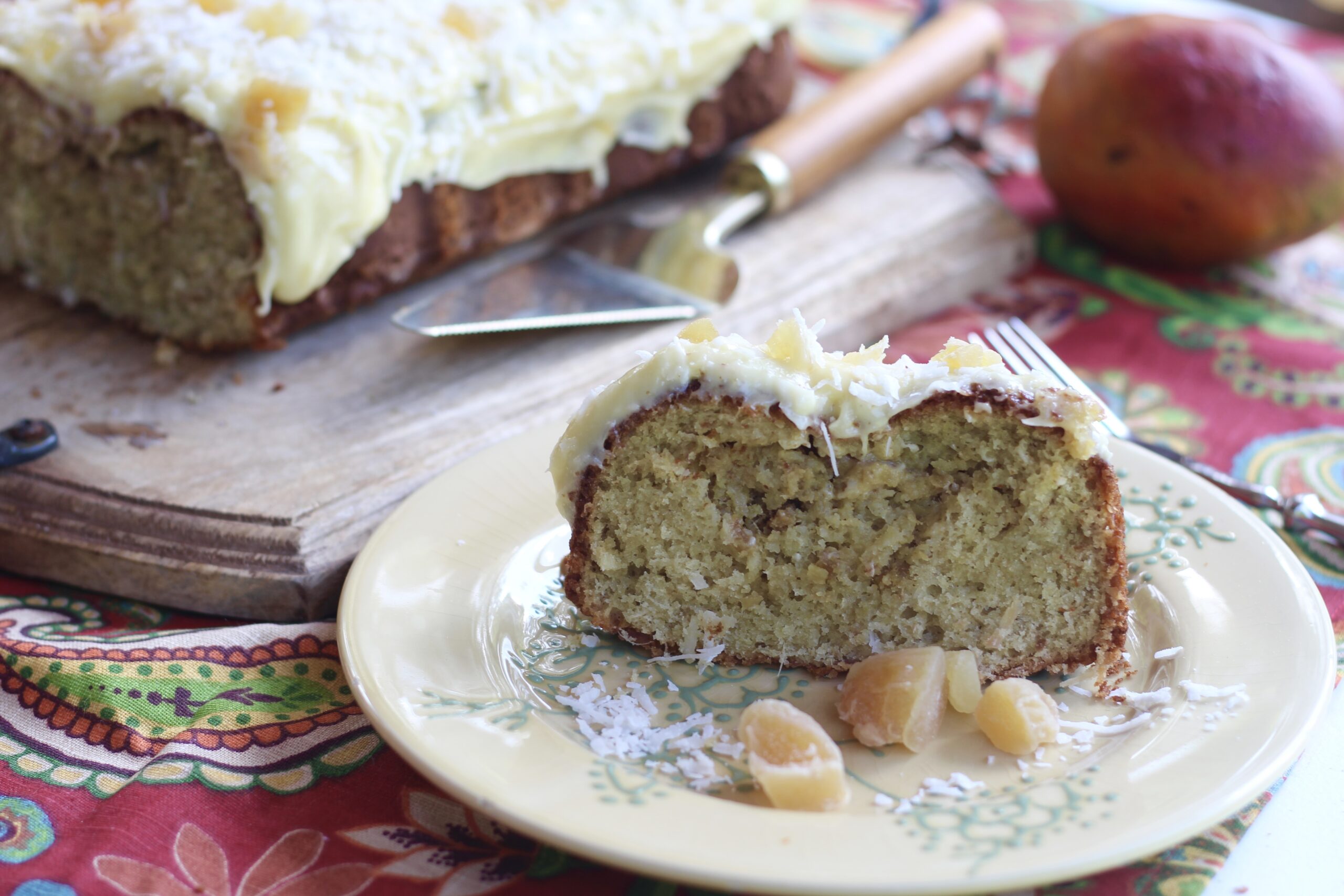 Coconut Mango Ginger Cake