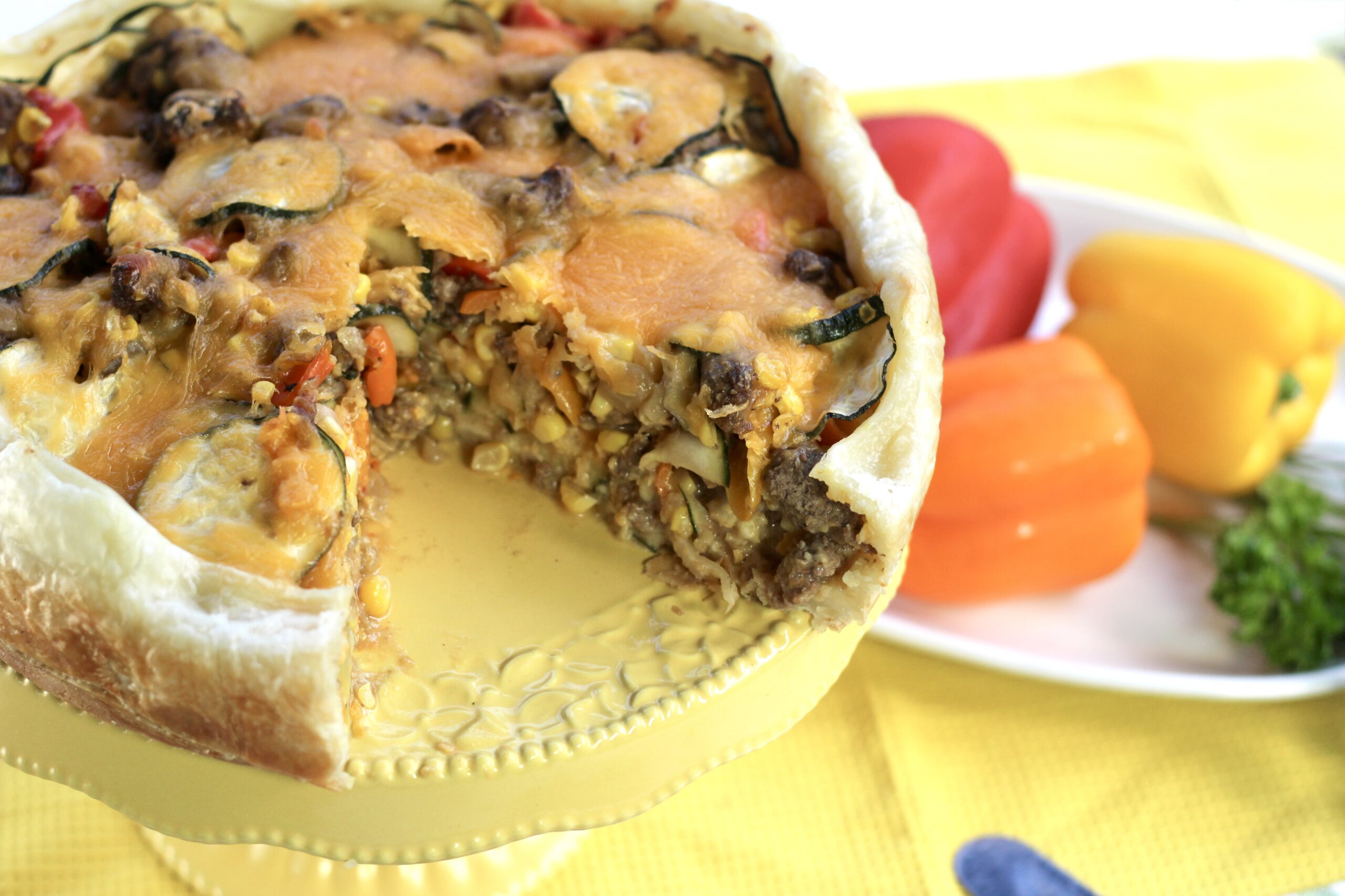 Summer Vegetable Beef Torte