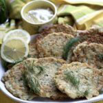 Zucchini Dill Fritters with Creamy Feta Dip