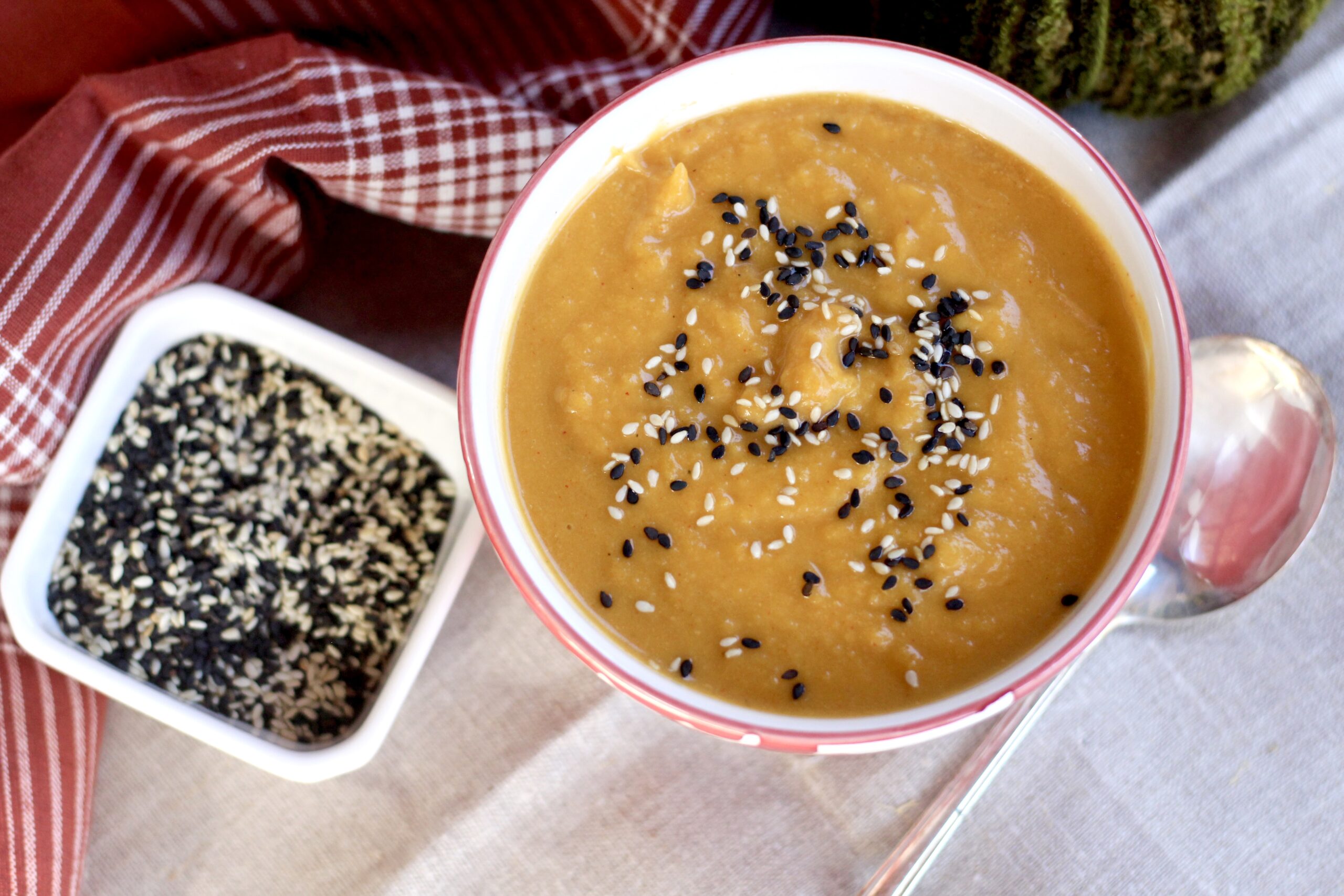 Pumpkin Sesame Gochujang Soup