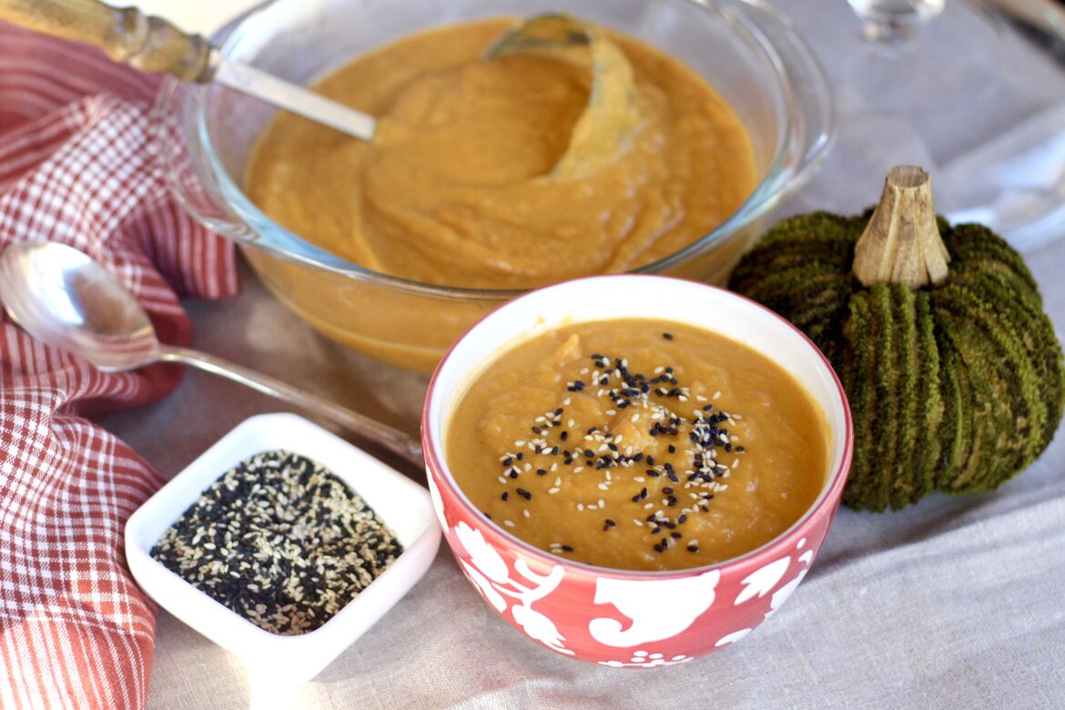 Pumpkin Sesame Gochujang Soup