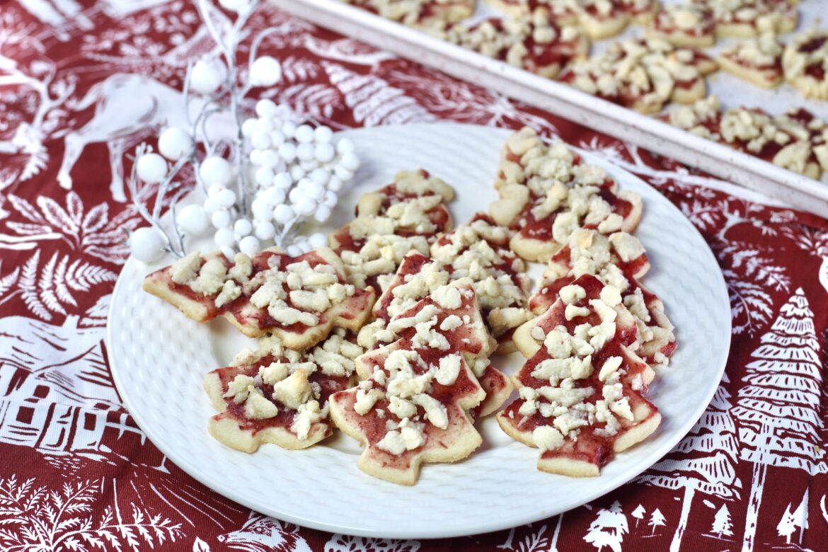 Cranberry Almond Streusel Cookies