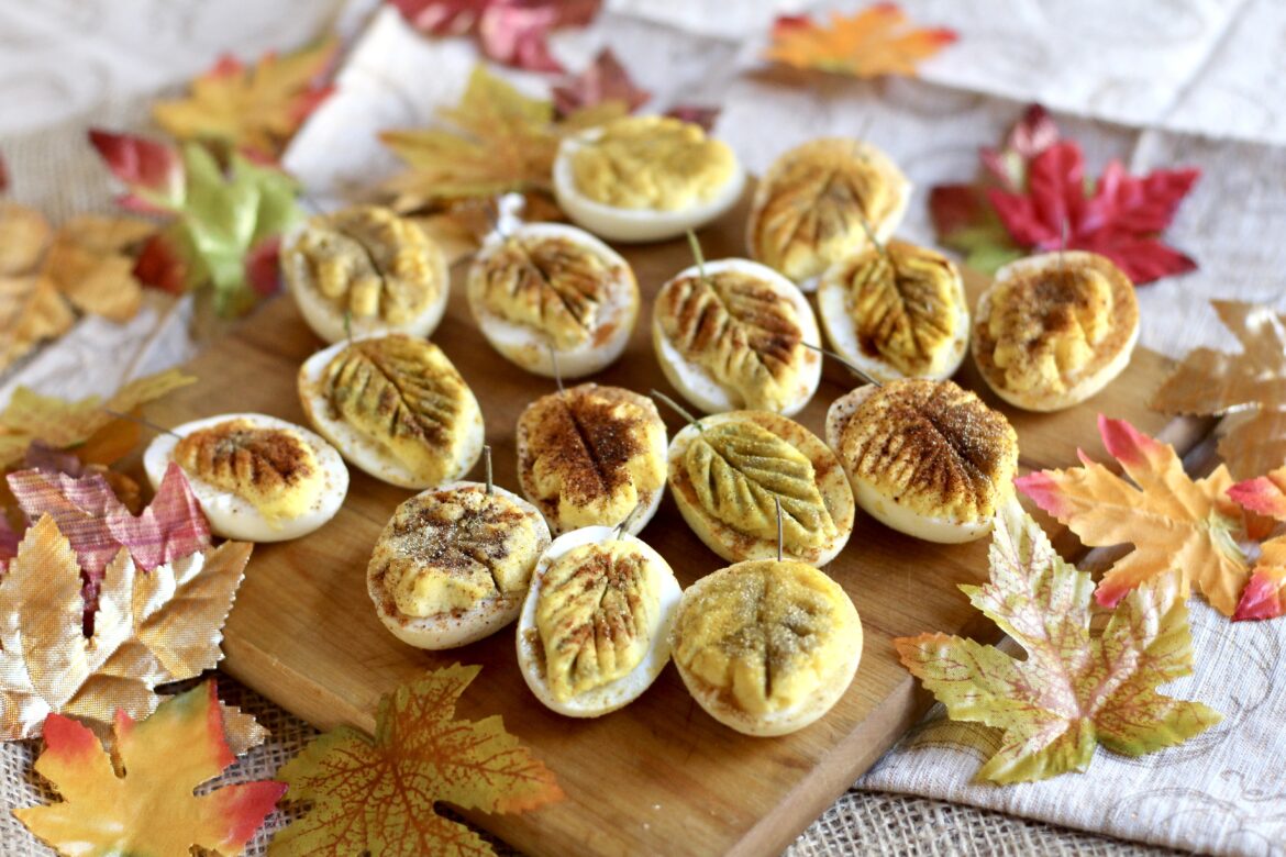Falling Leaves Deviled Eggs
