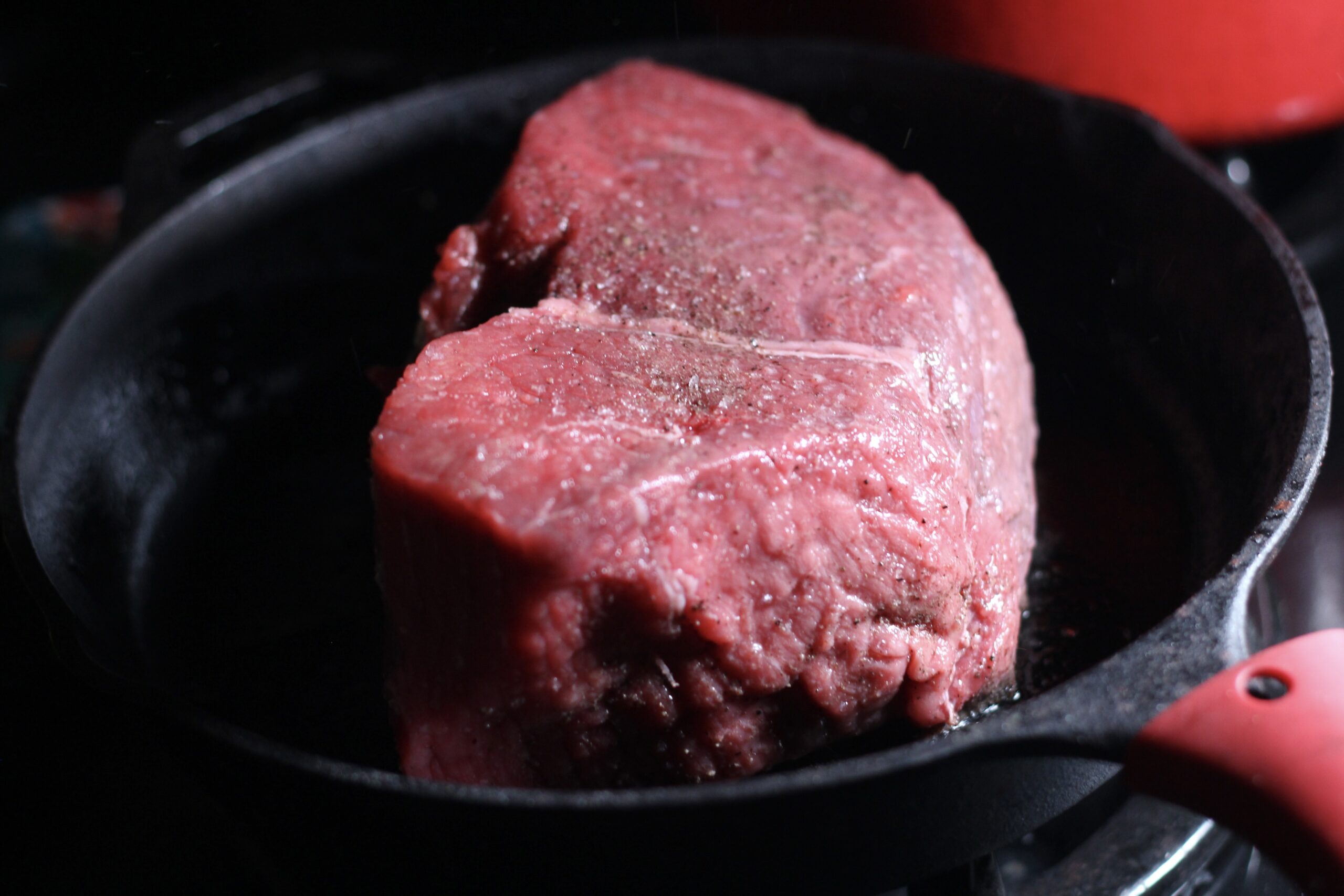 Searing a roast beef
