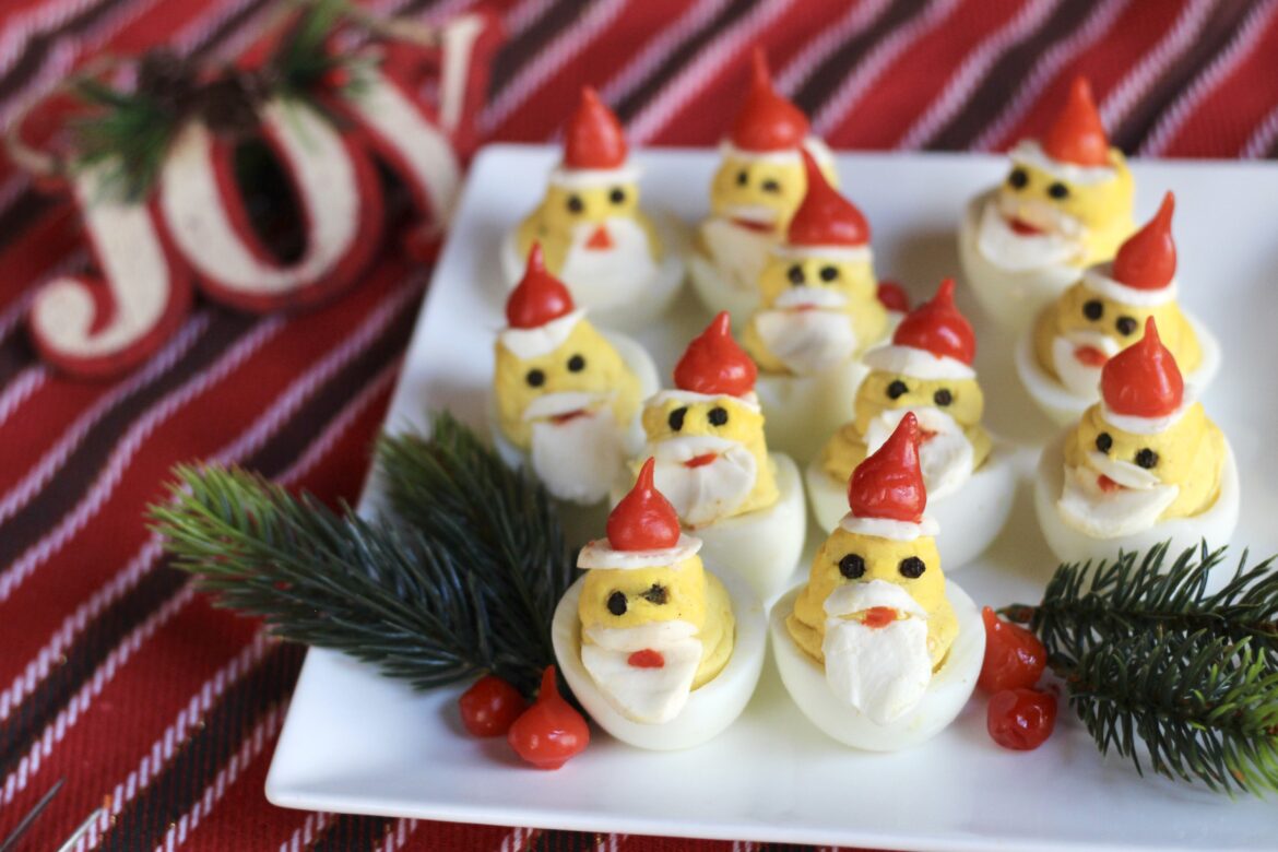 Santa Claus Deviled Eggs
