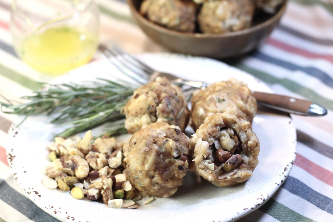 Nut-Stuffed Rosemary Knoedel
