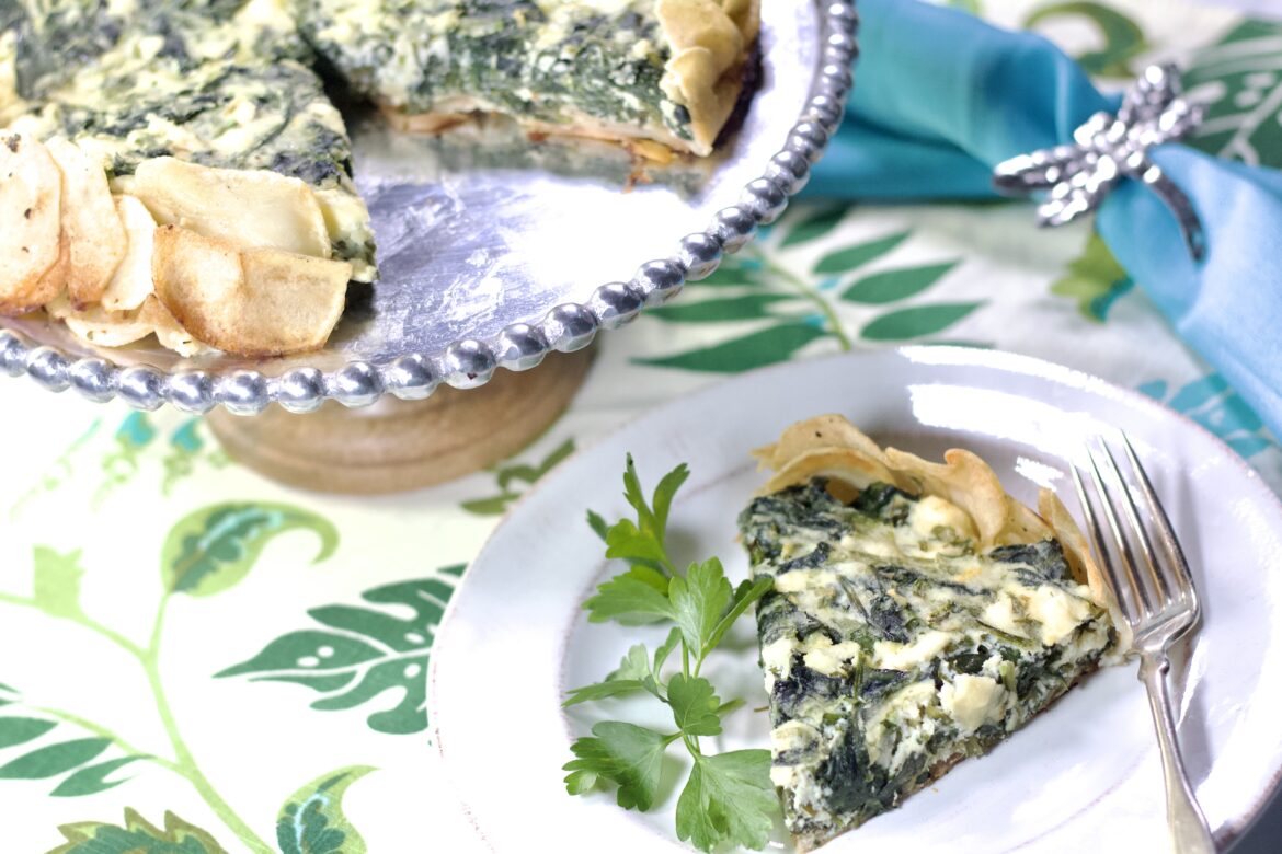 Spinach Ricotta Potato Torte