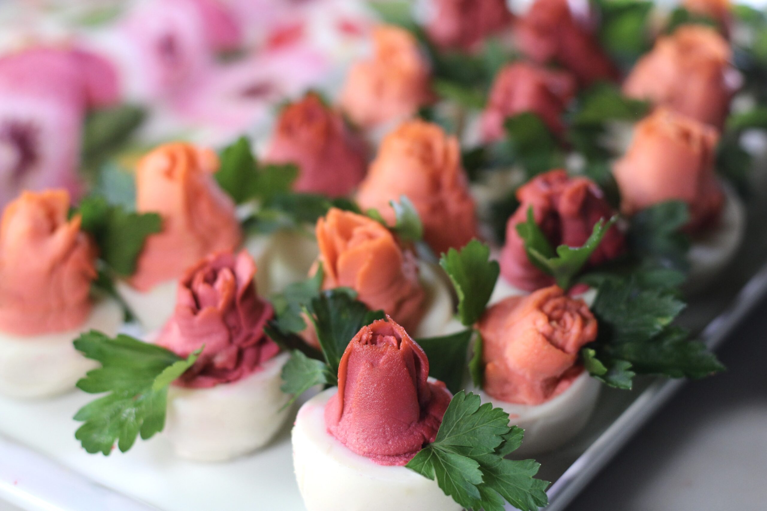 Valentine Roses Deviled Eggs